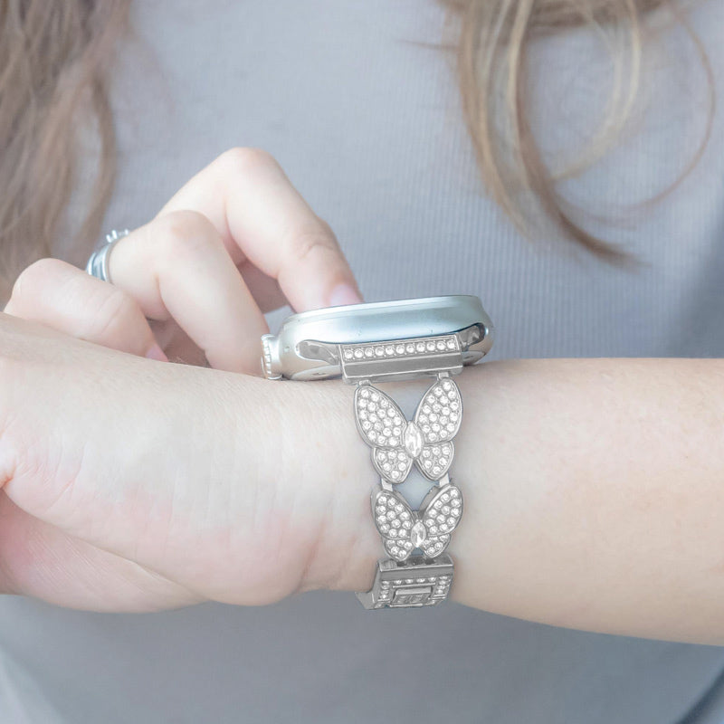 Amabilis Diamant-Schmetterlingsarmband aus Edelstahl