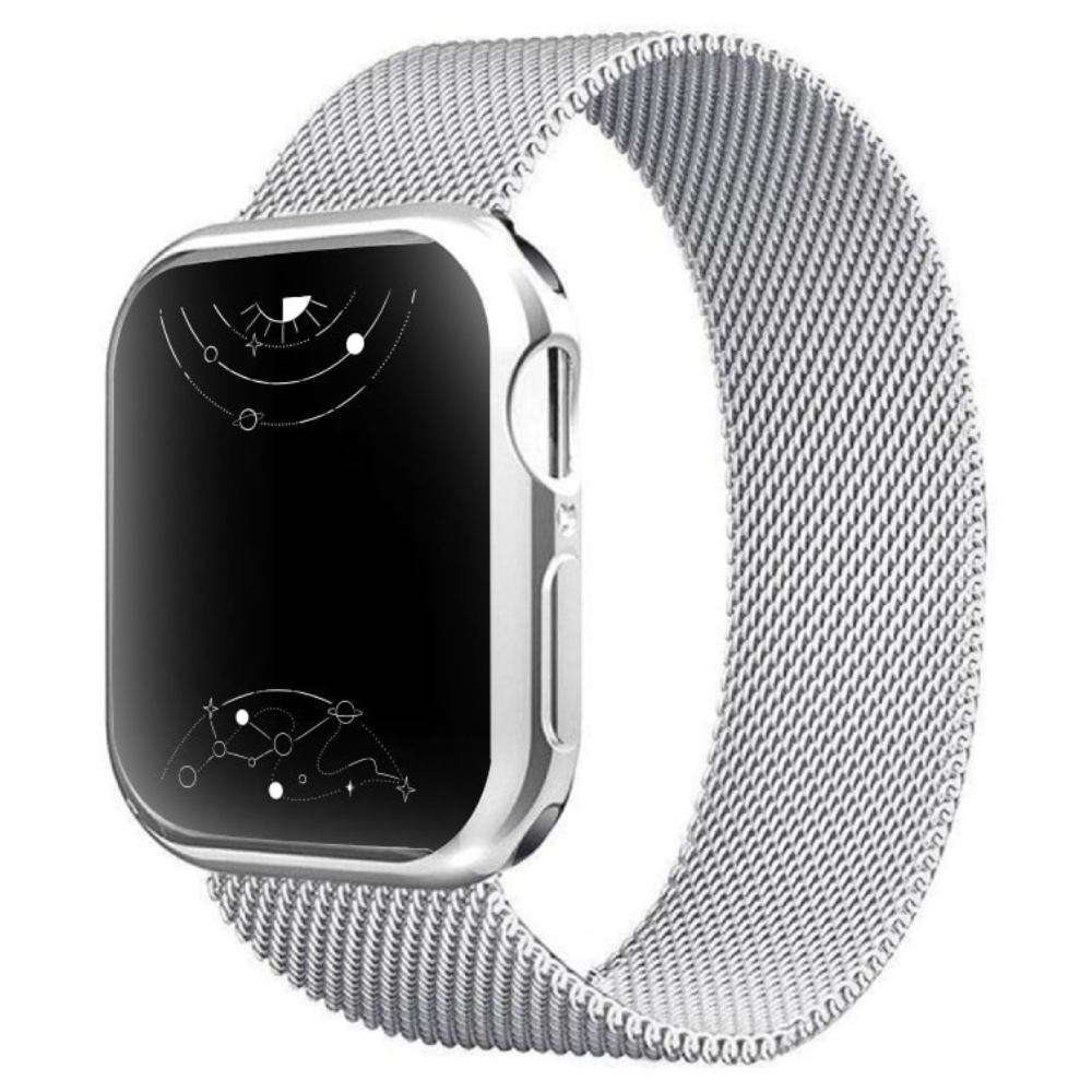 Jasper Milanese-Edelstahl Armband mit Gehäuse