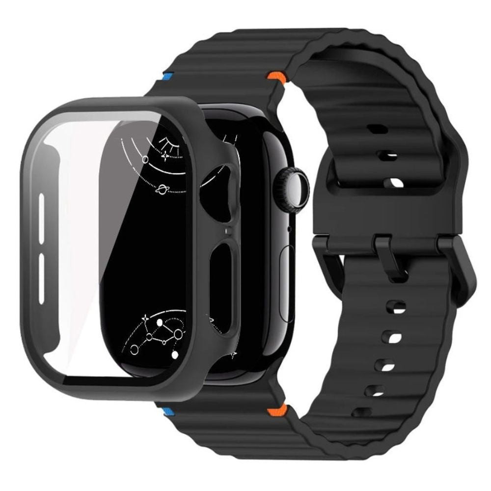 Attollo Silikon-Sport Armband mit Glasgehäuse