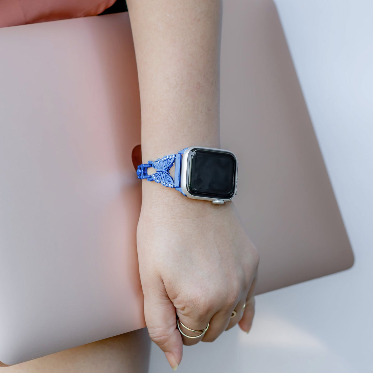 Amabilis Diamant-Schmetterlingsarmband aus Edelstahl