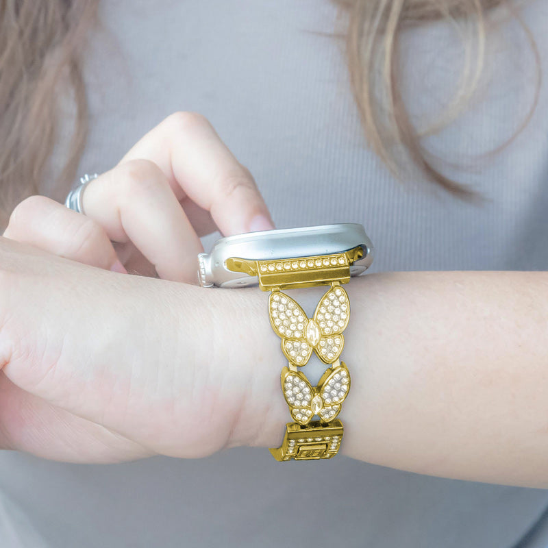 Amabilis Diamant-Schmetterlingsarmband aus Edelstahl