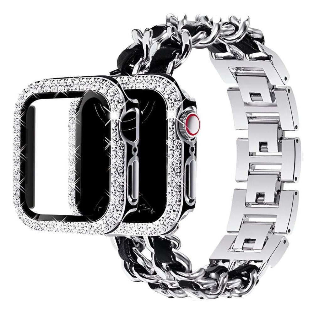 Carpe Luxus Stahl Lederarmband + Gehäuse