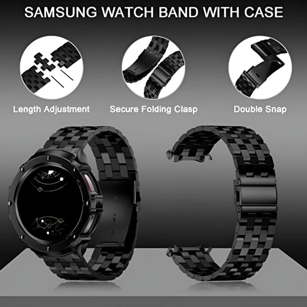 Carui Edelstahlarmband mit Gehäuse für Galaxy Watch 5 Pro