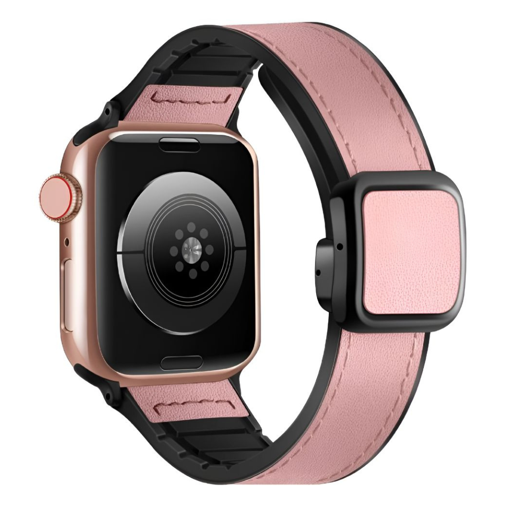 Confero Genuine Leather Band With Silicone Magnetic Buckle - Astra Straps