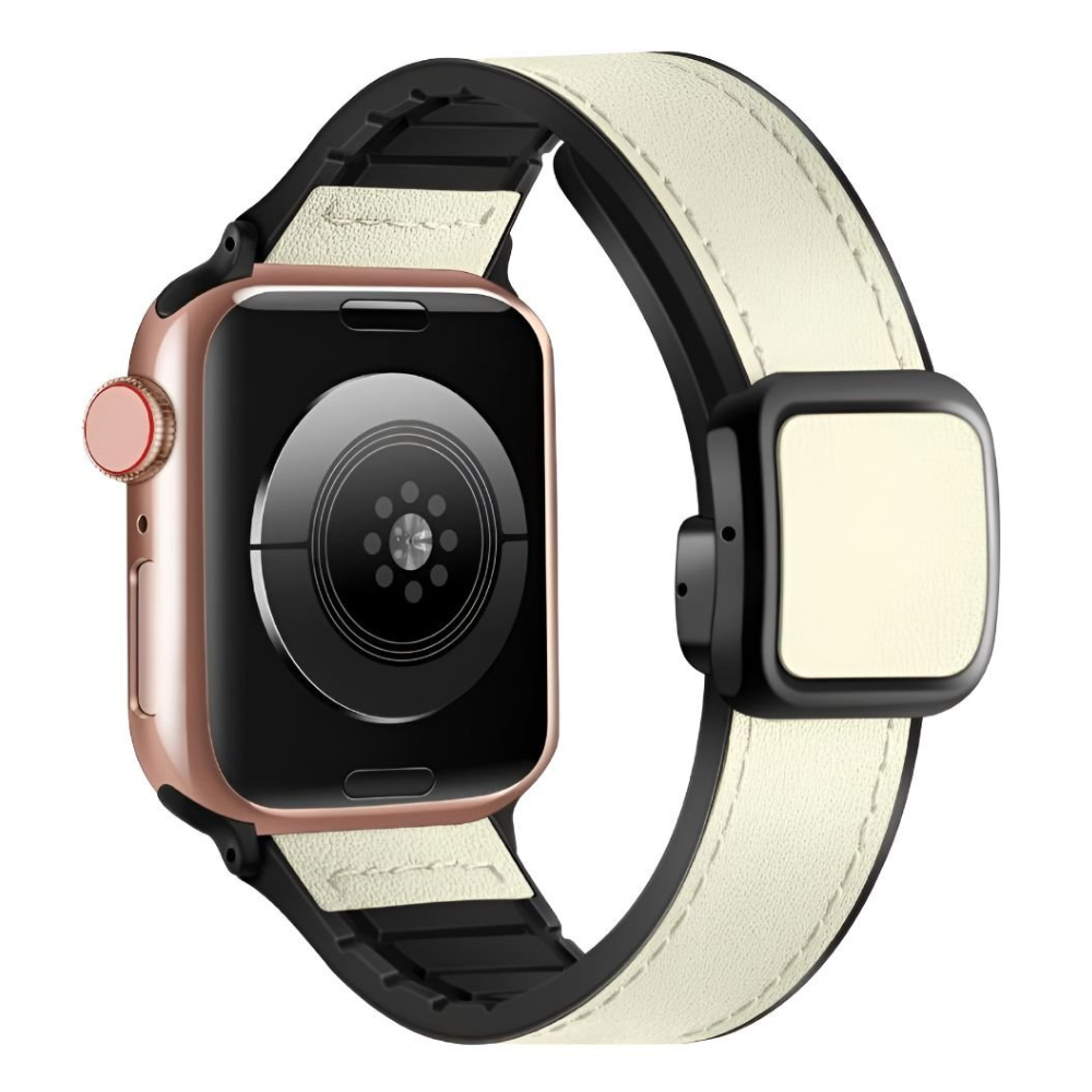 Confero Genuine Leather Band With Silicone Magnetic Buckle - Astra Straps