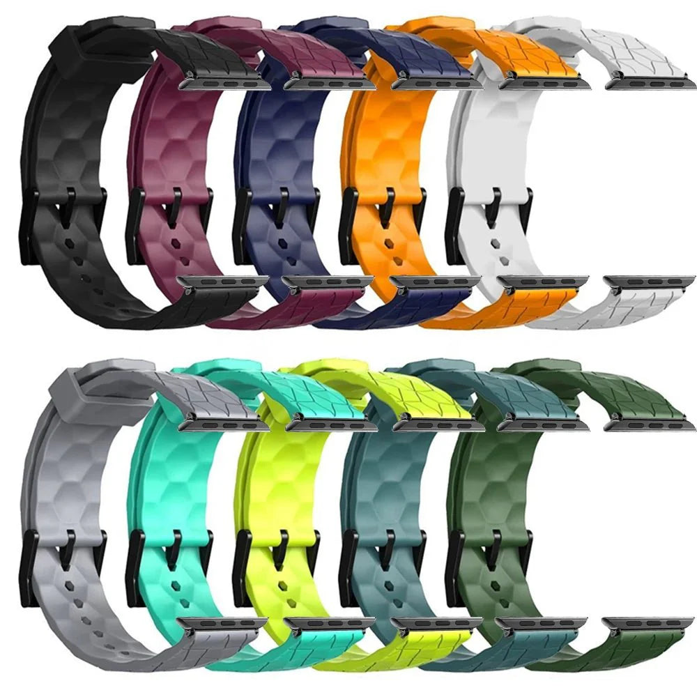 Devenio Football Pattern Silicone Sports Band - Astra Straps
