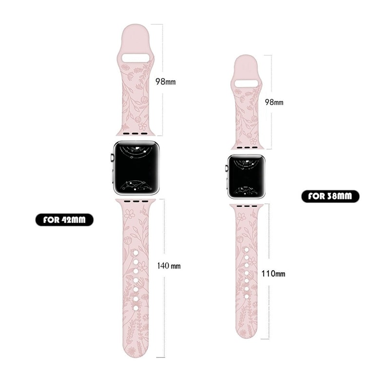 Flos Engraved Silicone Band - Astra Straps