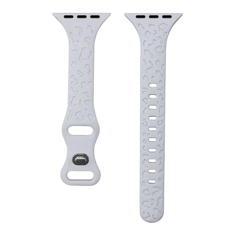Gratus Leopard Engraved Slim Silicone Band - Astra Straps