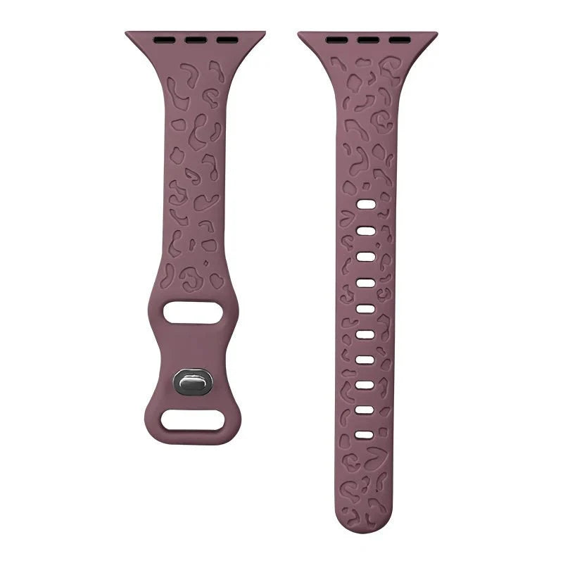 Gratus Leopard Engraved Slim Silicone Band - Astra Straps