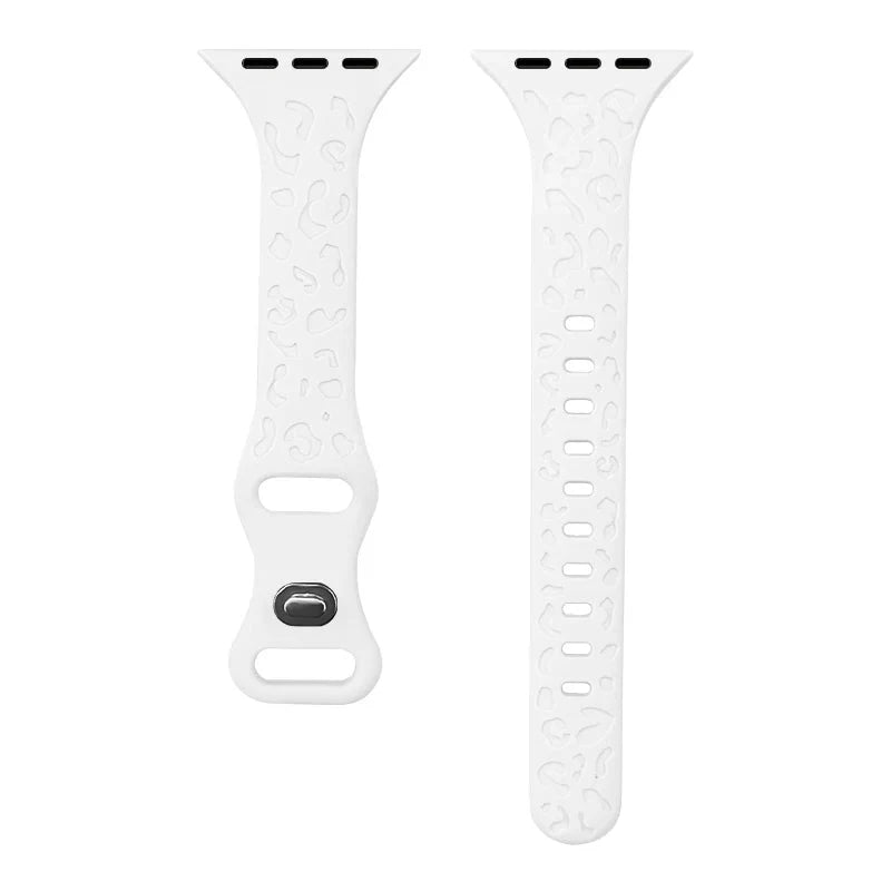Gratus Leopard Engraved Slim Silicone Band - Astra Straps