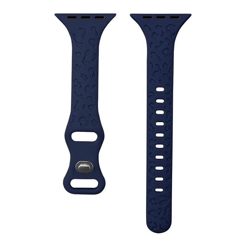 Gratus Leopard Engraved Slim Silicone Band - Astra Straps