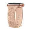 Levo Floral Engraved Silicone Loop Band - Astra Straps