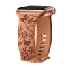 Levo Floral Engraved Silicone Loop Band - Astra Straps