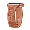 Levo Floral Engraved Silicone Loop Band - Astra Straps