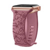 Levo Floral Engraved Silicone Loop Band - Astra Straps