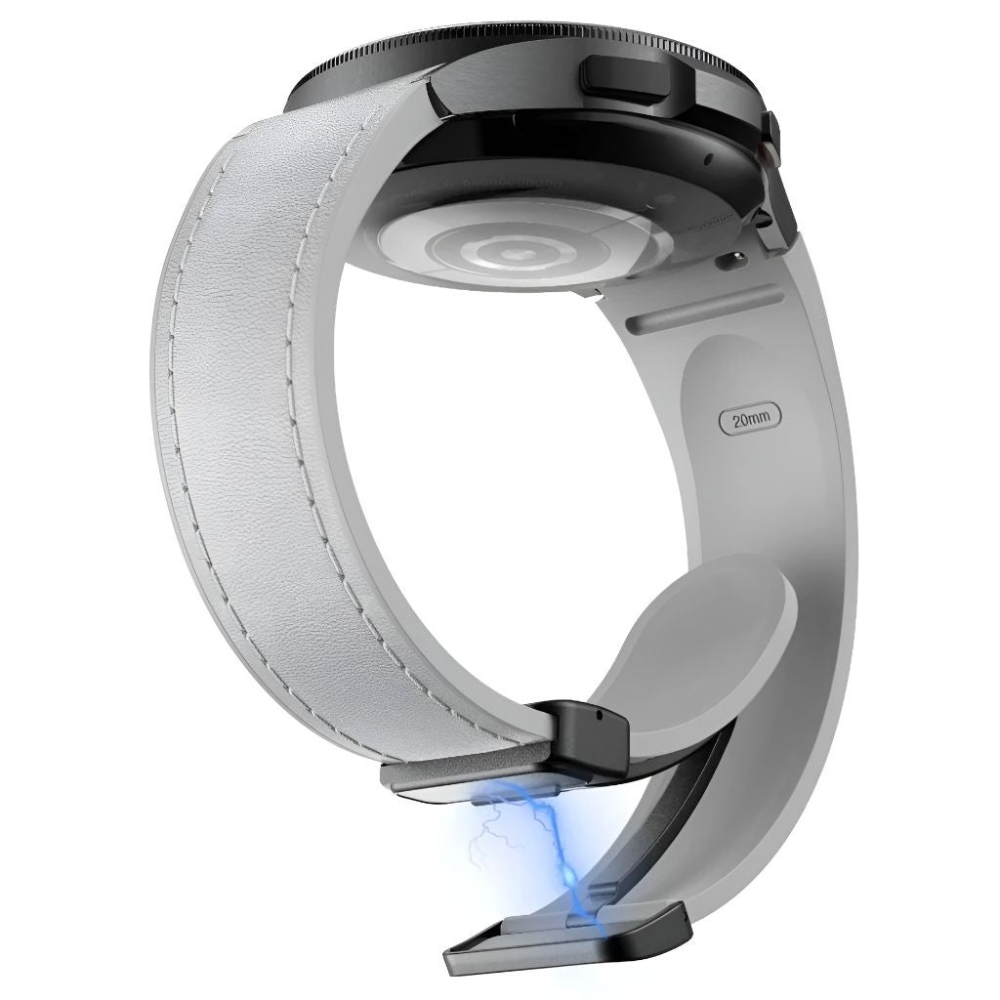Plurimi Echtes Leder und Silikon Galaxy Armband