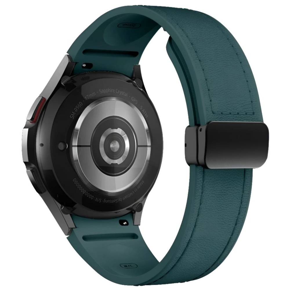 Plurimi Echtes Leder und Silikon Galaxy Armband