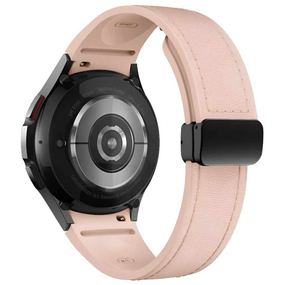 Plurimi Echtes Leder und Silikon Galaxy Armband