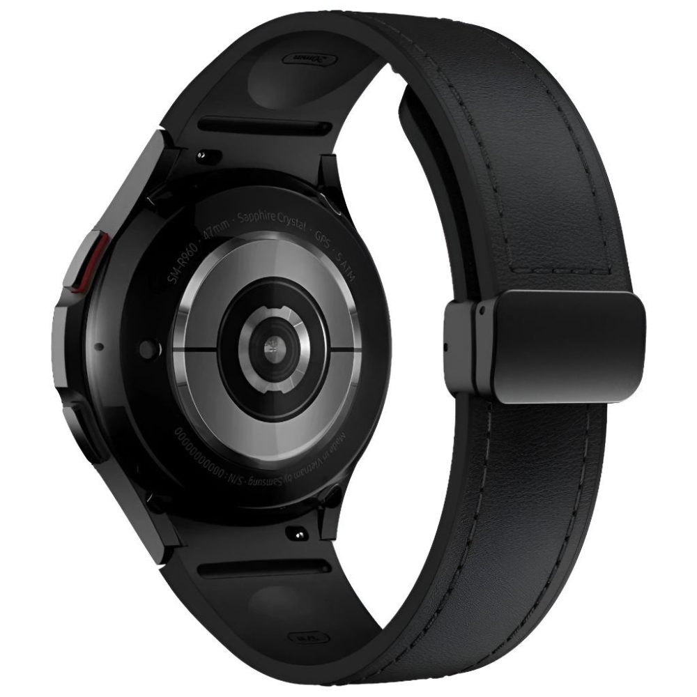Plurimi Echtes Leder und Silikon Galaxy Armband
