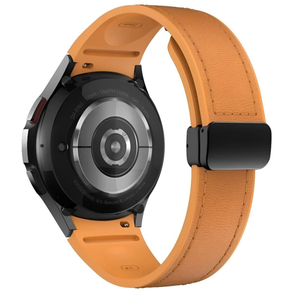 Plurimi Echtes Leder und Silikon Galaxy Armband