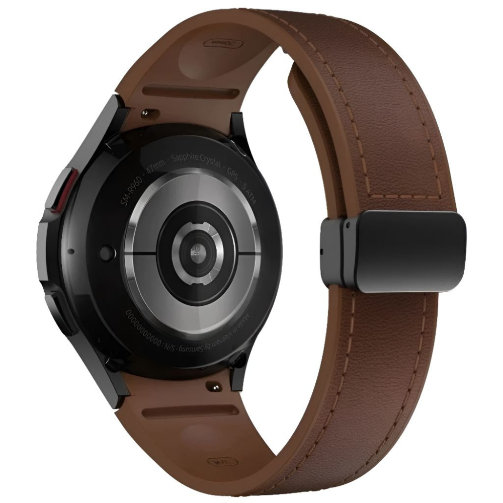 Plurimi Echtes Leder und Silikon Galaxy Armband