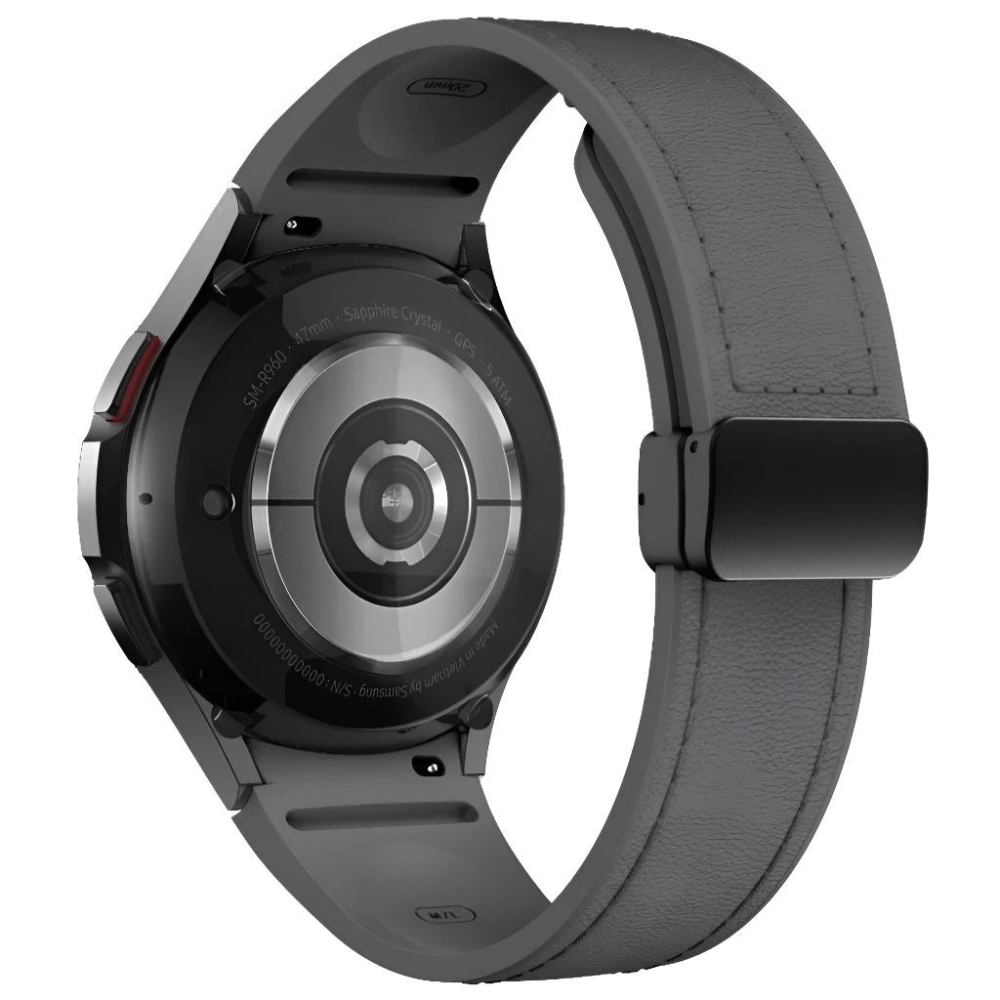 Plurimi Echtes Leder und Silikon Galaxy Armband