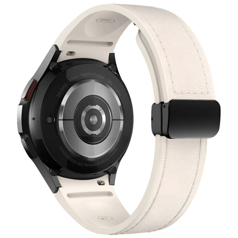 Plurimi Echtes Leder und Silikon Galaxy Armband