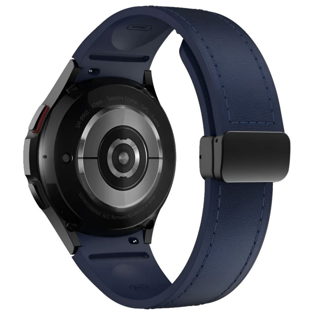 Plurimi Echtes Leder und Silikon Galaxy Armband