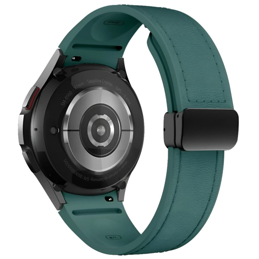 Plurimi Echtes Leder und Silikon Galaxy Armband