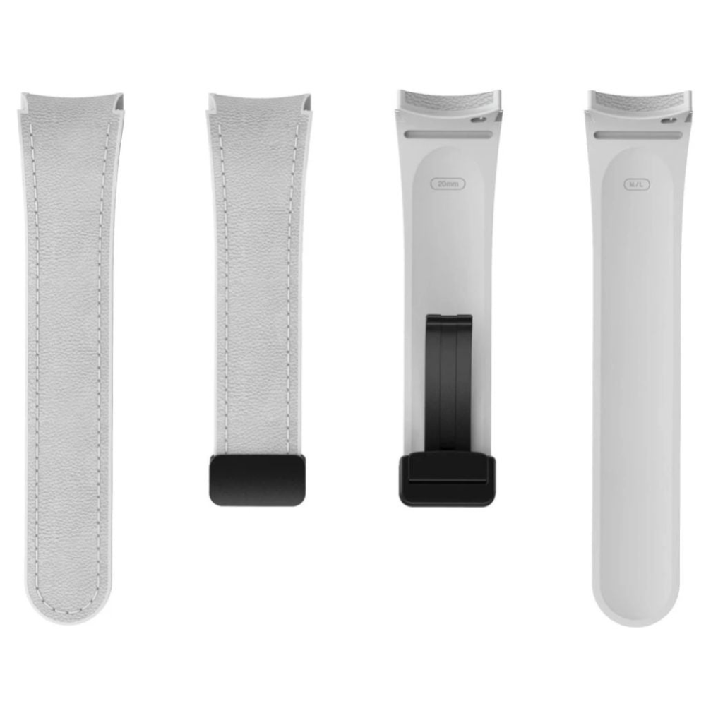 Plurimi Echtes Leder und Silikon Galaxy Armband