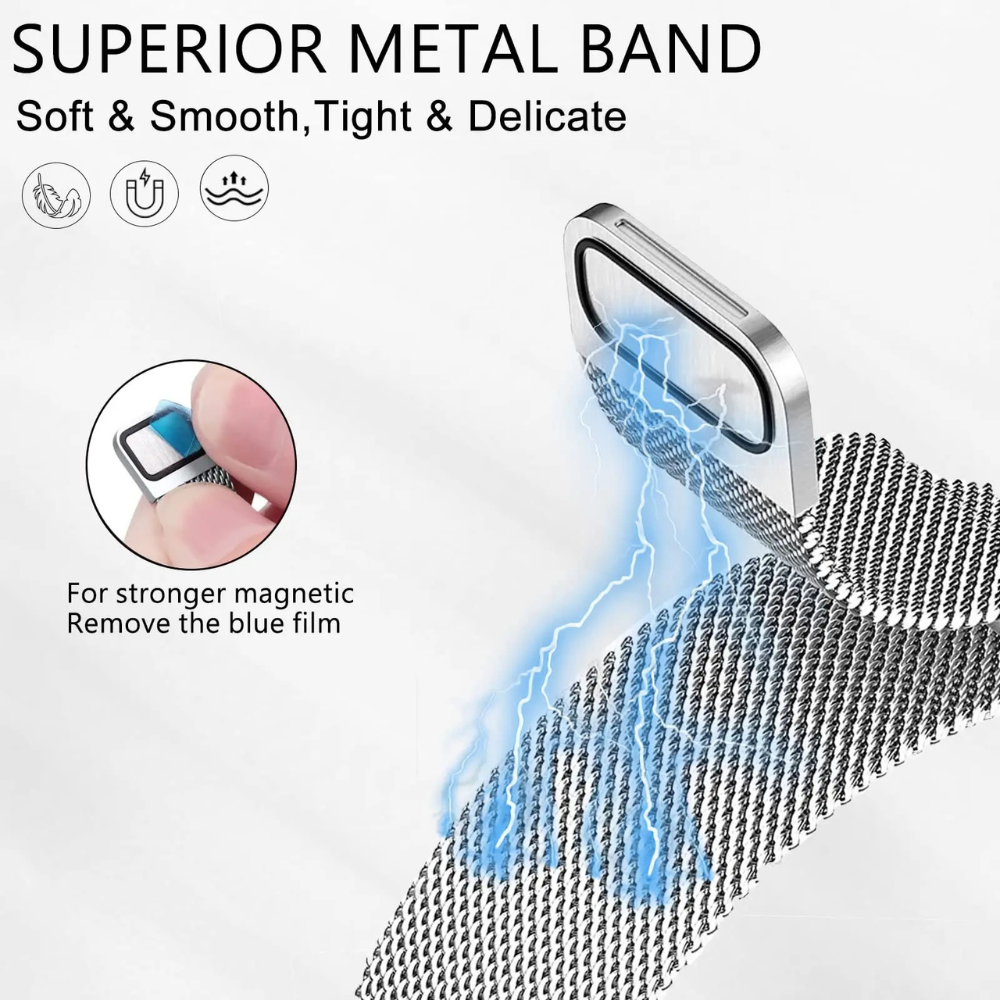 Lacteus Milanaise Edelstahl Armband für Fitbit Charge