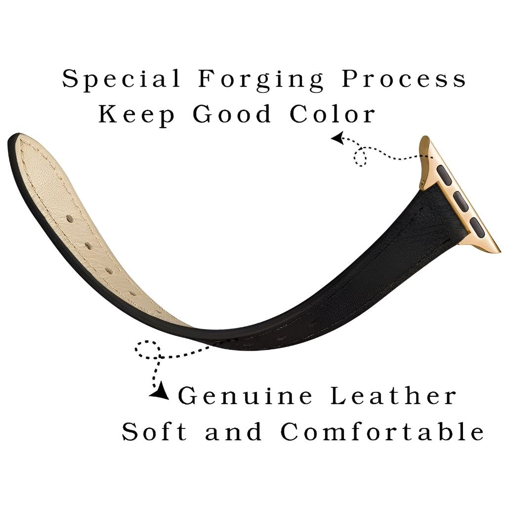 Aurum Schlankes echtes Lederarmband