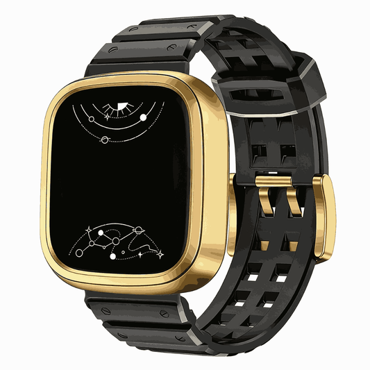 Findo Silikon Armband mit Edelstahlgehäuse
