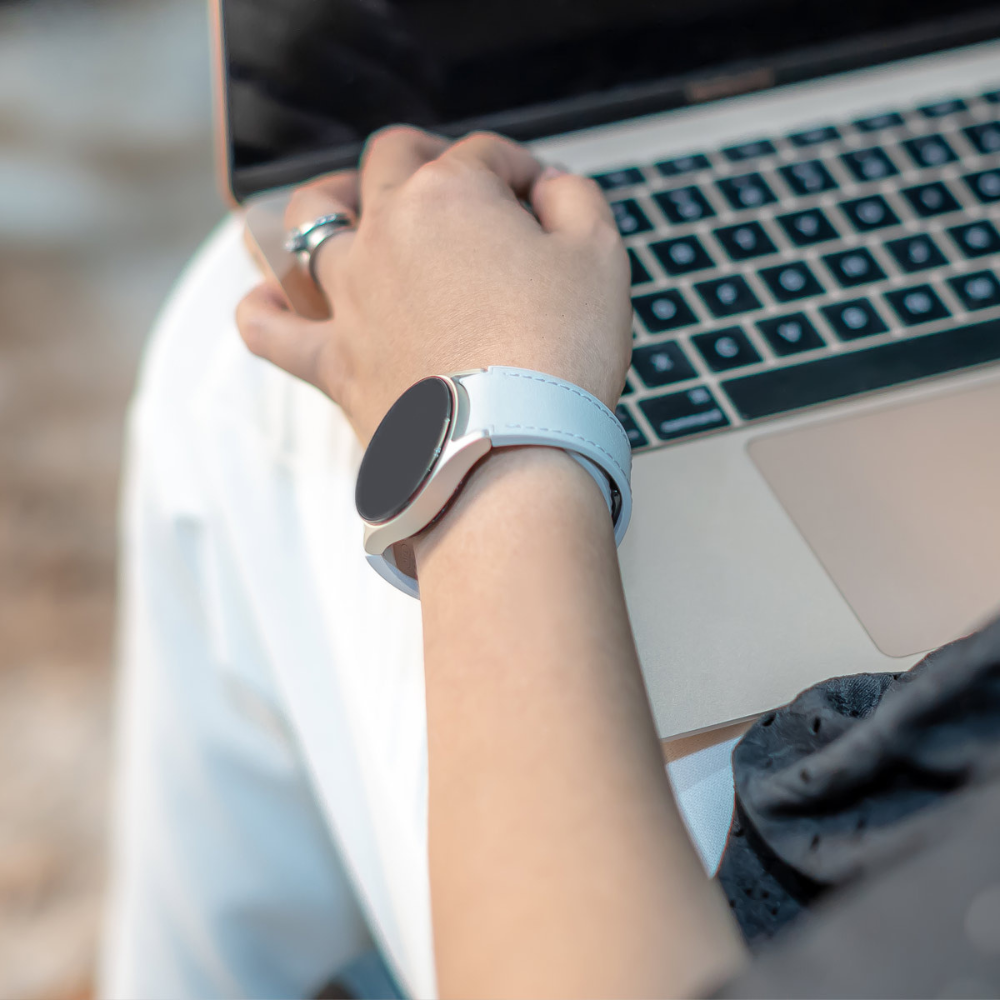 Plurimi Echtes Leder und Silikon Galaxy Armband