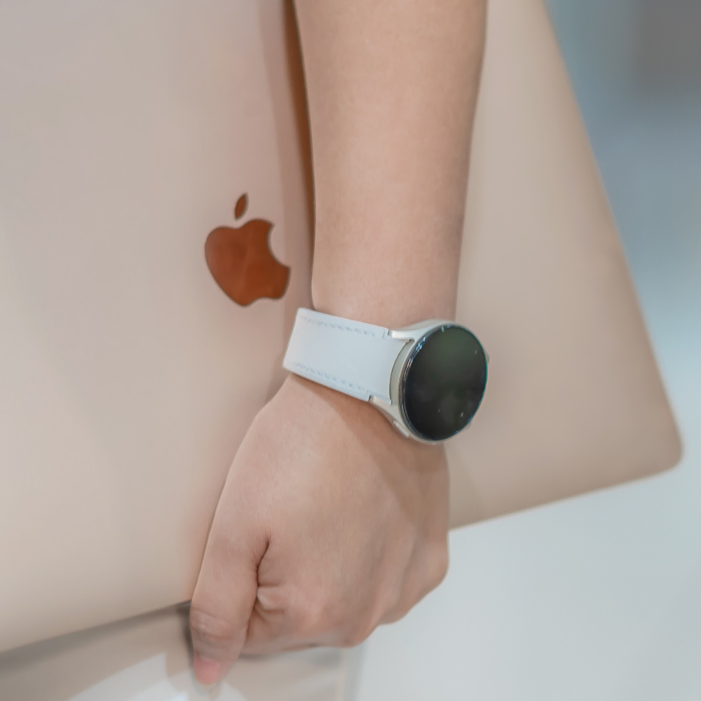 Plurimi Echtes Leder und Silikon Galaxy Armband