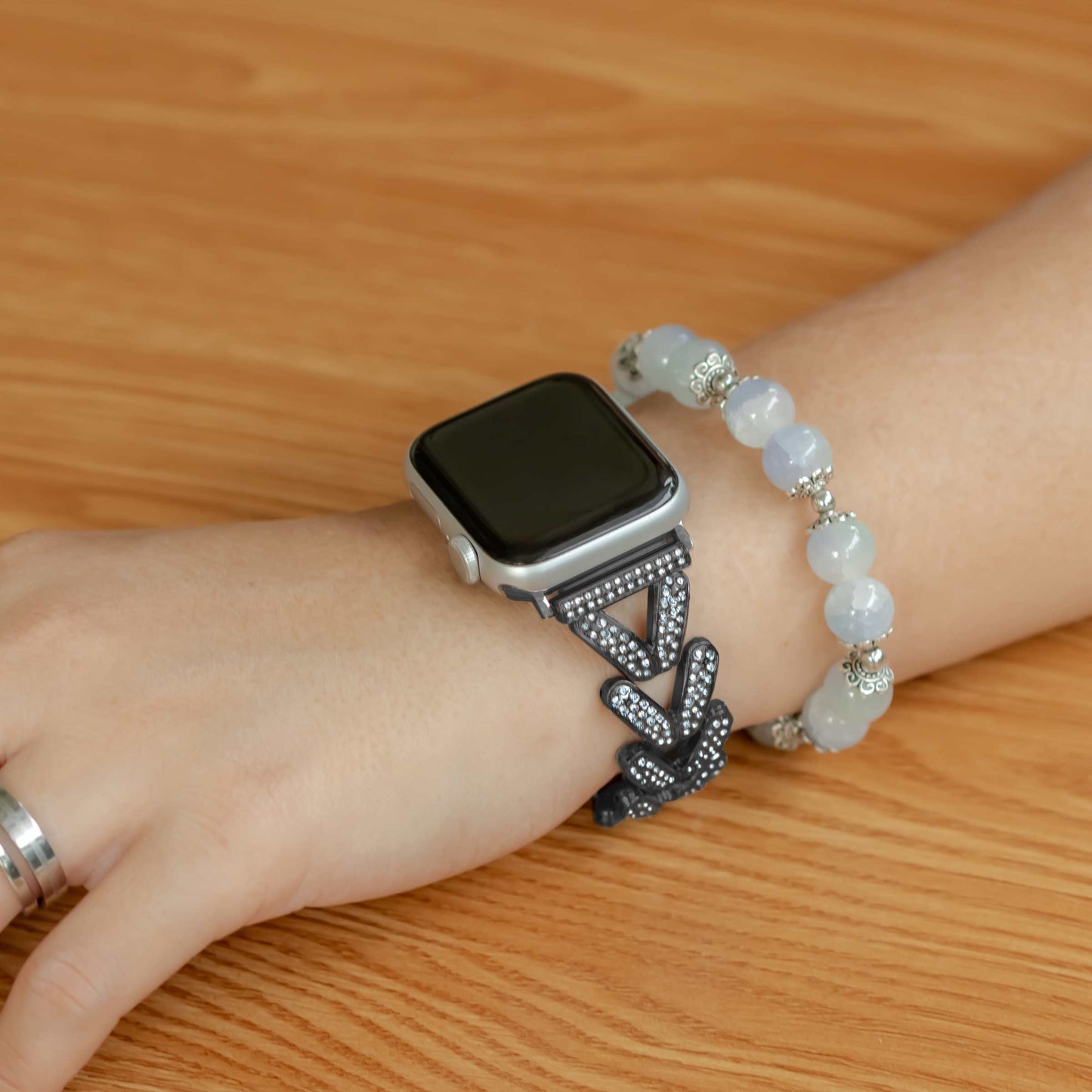 Polleo Diamond Bedazzled Luxus Stahl Armband