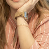 Fumi Echtes Leder Armband mit Metallgehäuse