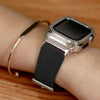 Fumi Echtes Leder Armband mit Metallgehäuse