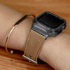 Fumi Echtes Leder Armband mit Metallgehäuse
