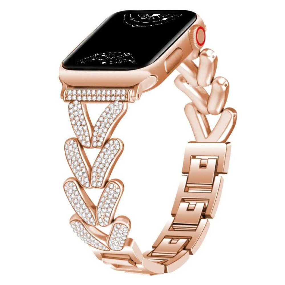 Polleo Diamond Bedazzled Luxury Steel Band - Astra Straps