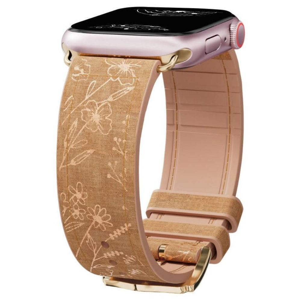 Satura Engraved Flower Silicone Band - Astra Straps