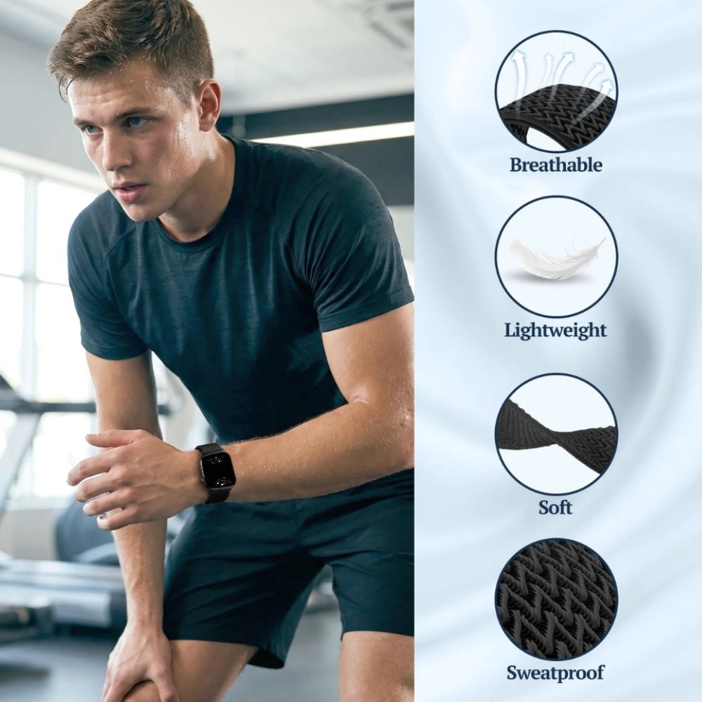 Absque Scrunchie Nylon Loop Sports Band - Astra Straps