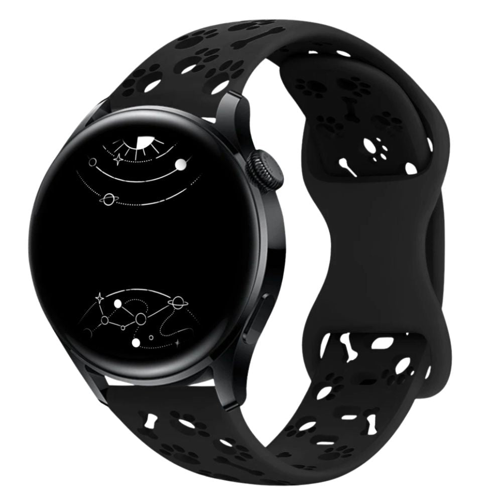 Acervus Engraved Dog Paw Silicone Galaxy Band - Astra Straps