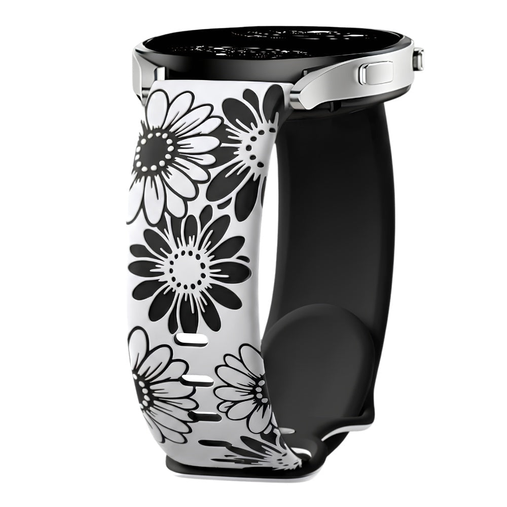Asper Engraved Flower Silicone Galaxy Band - Astra Straps