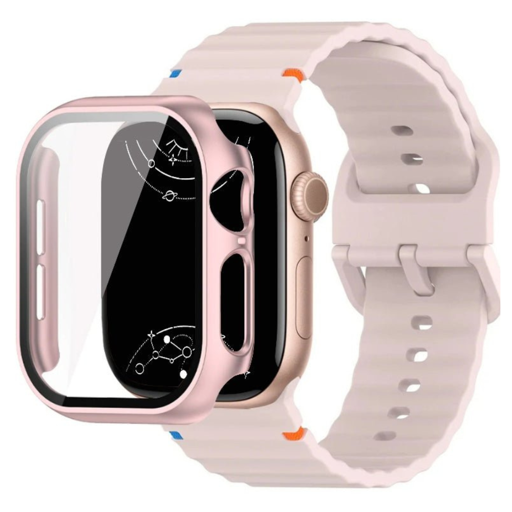 Attollo Silikon-Sport Armband mit Glasgehäuse