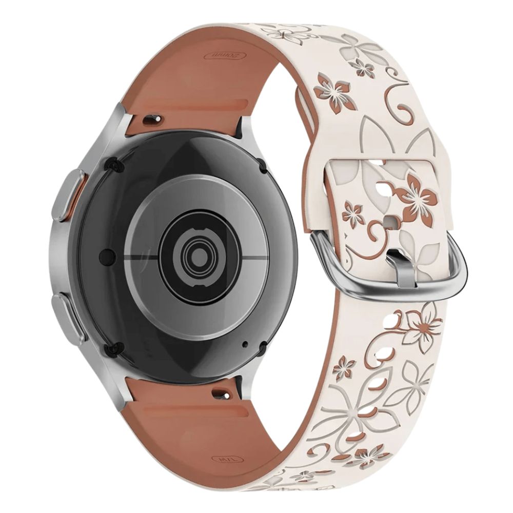 Bene Graviert Blumen Silikon Galaxy Armband