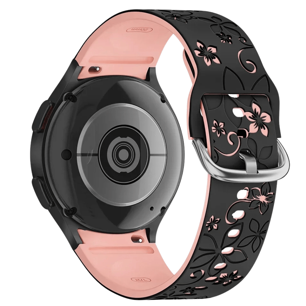 Bene Engraved Floral Silicone Galaxy Band - Astra Straps