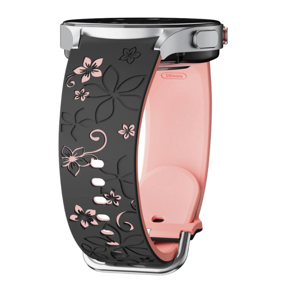 Bene Graviert Blumen Silikon Galaxy Armband