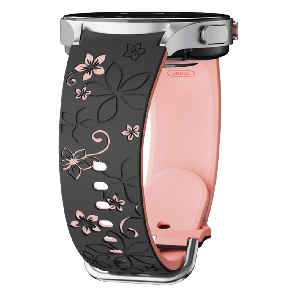 Bene Engraved Floral Silicone Galaxy Band - Astra Straps