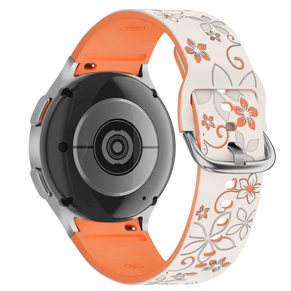 Bene Engraved Floral Silicone Galaxy Band - Astra Straps